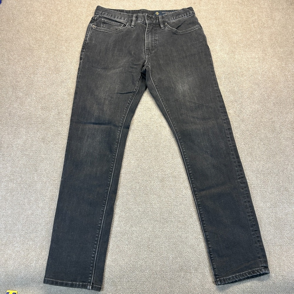 Roark HWY 128 Straight Fit Jeans Men's 30x30 Black 5-Pocket Denim Cotton Blend